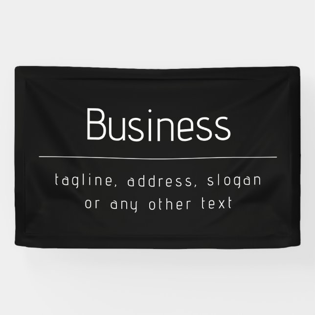 Banderoles Nom commercial minimal moderne et autres informati (Horizontal)