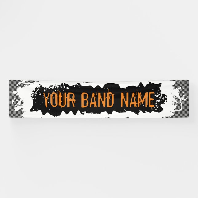 Banderoles Nom de bande personnalisé Merch Rock Show Punk Gig (Horizontal)