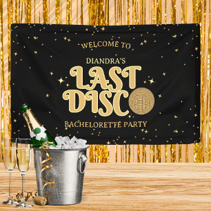 Banderoles Nom de la discothèque dernière Retro Gold les anné