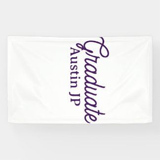 Banderoles nom de remise des diplômes violet simple minimal s