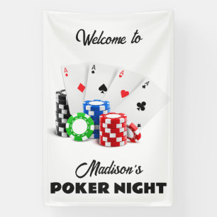 Banderoles Nom et texte personnalisés Poker / Casino