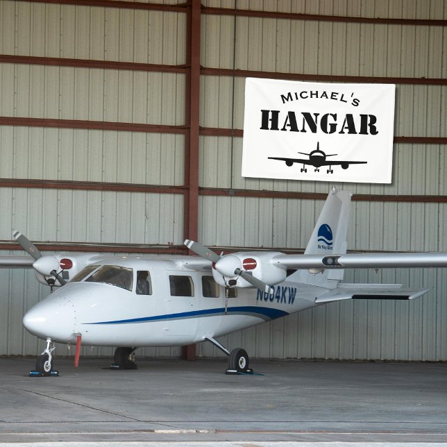 Banderoles Nom personnalisé Hangar Avion Pilote Aviation (Créateur téléchargé)