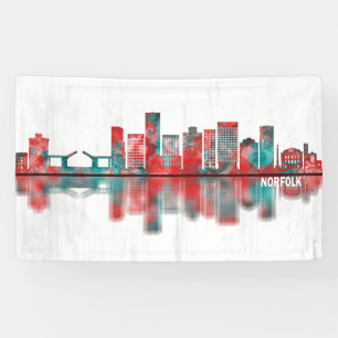Banderoles Norfolk Virginia Skyline