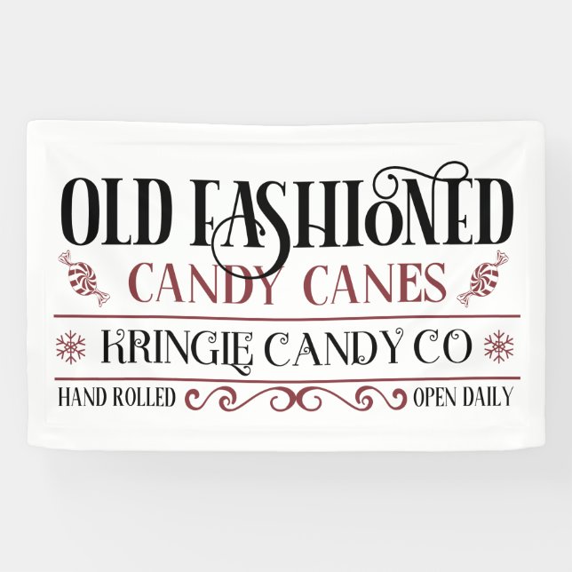 Banderoles North Pôle Kringle bonbon Compagnie Noël (Horizontal)