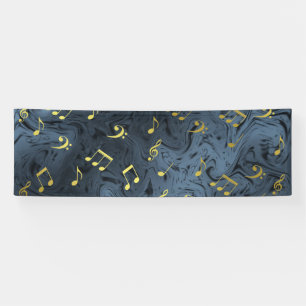 Banderoles notes de musique élégante