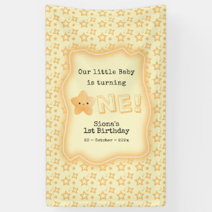 Banderoles Notre bébé a un an Jolie étoile 1er anniversaire