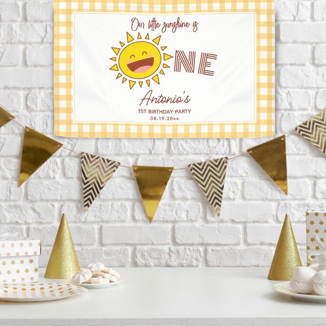 Banderoles Notre petit soleil est un premier anniversaire (Créateur téléchargé)
