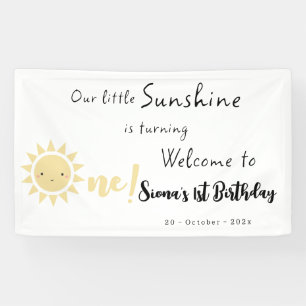 Banderoles Notre petit soleil fête son premier anniversaire m