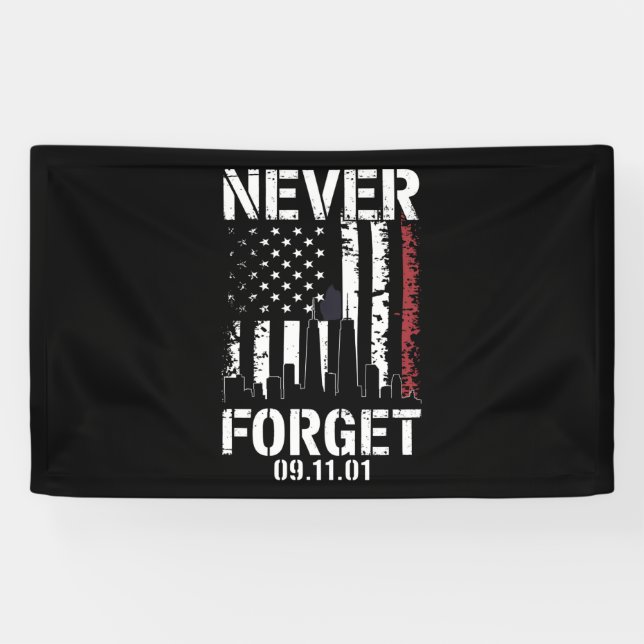 Banderoles N'oubliez jamais le 11 septembre 2001 (Horizontal)