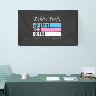Banderoles Nous Les Gens Protégeons Les Poupées LGBT Transgen