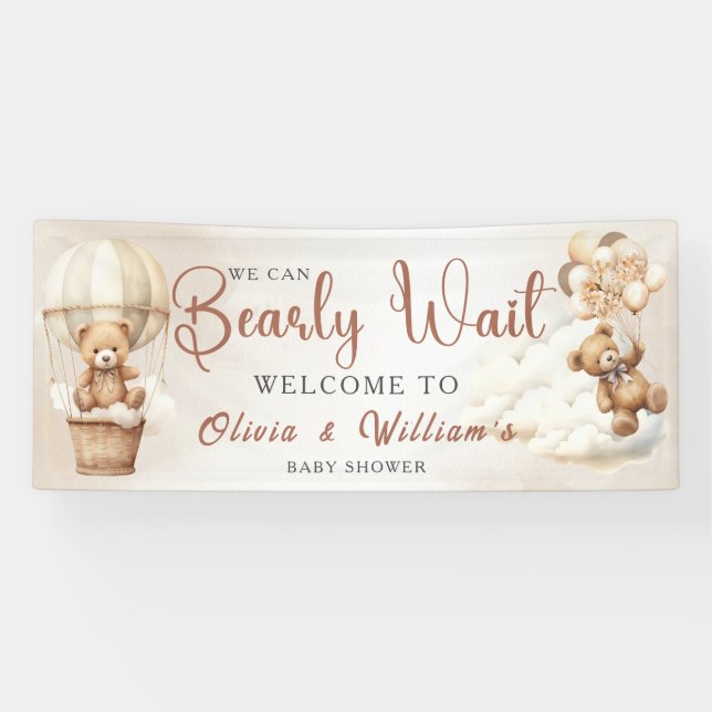 Banderoles Nous pouvons attendre Boho Baby shower neutre genr (Horizontal)