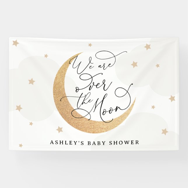 Banderoles Nous sommes au-dessus du Baby shower neutre de la  (Horizontal)