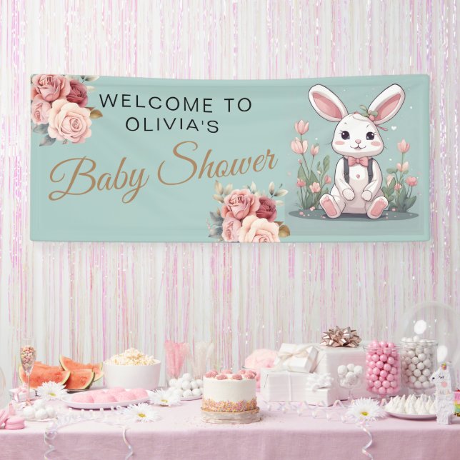Banderoles Nous sommes excités pour le petit Baby shower Bunn (Fête)