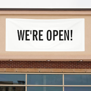 Banderoles Nous sommes Open Simple Minimal Minimalist Busines