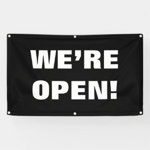Banderoles "NOUS SOMMES OUVERTS !" Panneau extérieur Vinyl pe