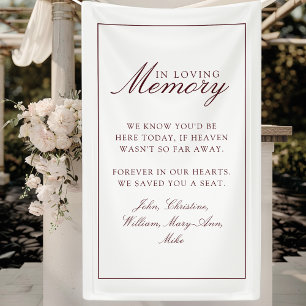 Banderoles "Nous vous avons gardé une place"  Mariage Blanc
