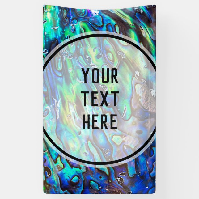 Banderoles Nouvelle-Zélande Abalone Paua Shell Motif 1 (Vertical)