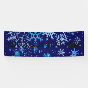 Banderoles Nuit de Noël neige