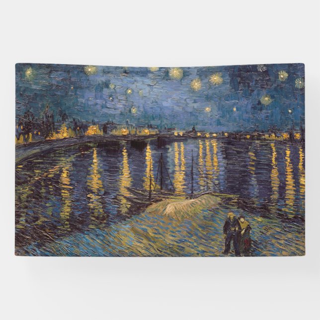 Banderoles Nuit étoilée sur le Rhône par Vincent Van Gogh (Horizontal)
