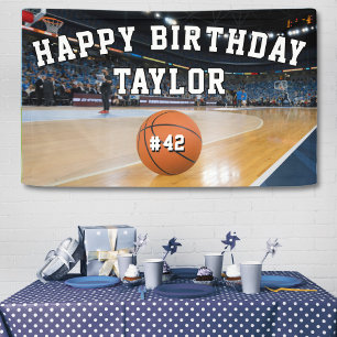 Banderoles Numéro d'équipe du terrain de basket Sports Joyeux