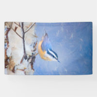 Nuthatch à poitrine rouge Peinture d'art original 