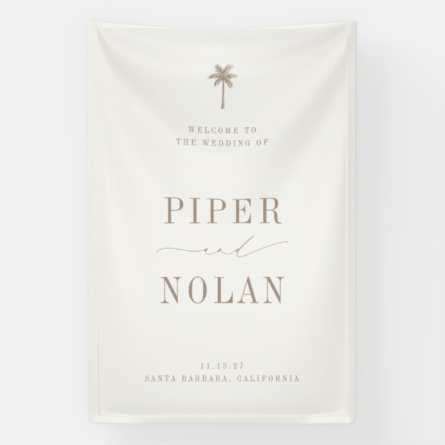 Banderoles OASIS Beach Wedding Welcome (Verticale)