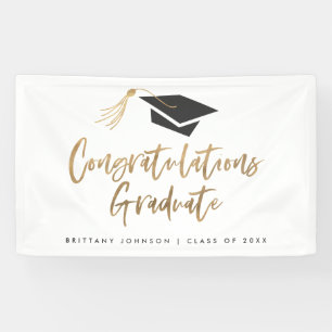 Banderoles Obtention du diplôme moderne de félicitations de