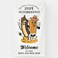 Octoberfest Brats et bière Fall Party Retro