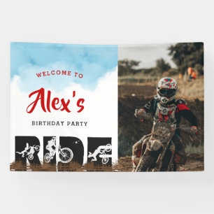 Banderoles Off Road Adventure Dirtbike Motocross Anniversaire