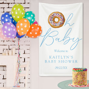 Banderoles Oh Baby Donut Saupoudrer Boys Baby shower Bienvenu