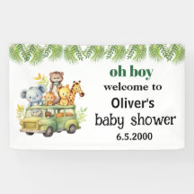 oh garçon mignon jungle safari animaux baby shower