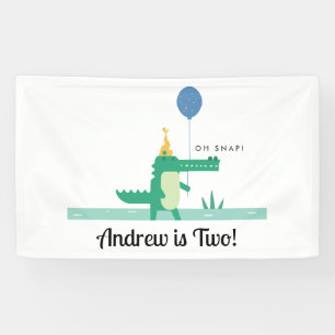 Banderoles Oh Snap mignon Alligator Anniversaire de enfant Pa
