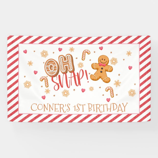 Banderoles Oh Snap Our Little Cookie Banner - Garçon (Horizontal)