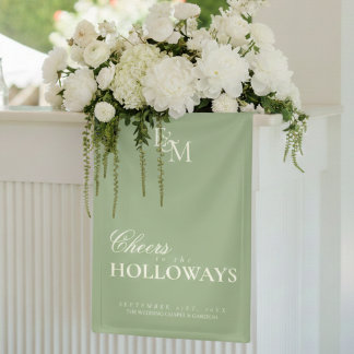 Banderoles Old Money Wedding Reception Decor Banner