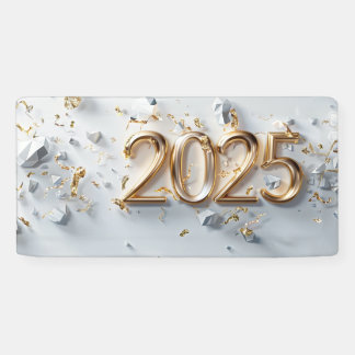 Banderoles Or et blanc 2025