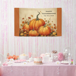 Banderoles Orange Citrouille Russe Automne Thanksgiving