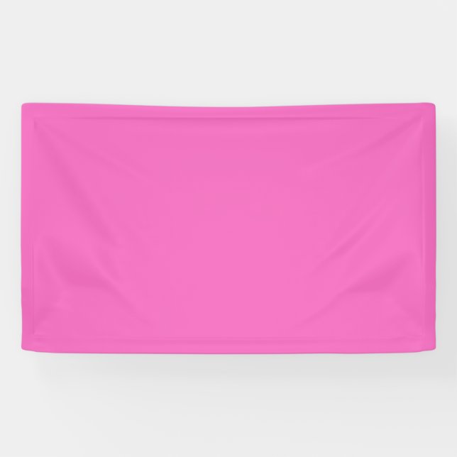 Banderoles Orchidée uni couleur solide rose vif (Horizontal)