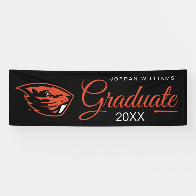 Banderoles Oregon State Beavers | Tête de castor (Horizontal)