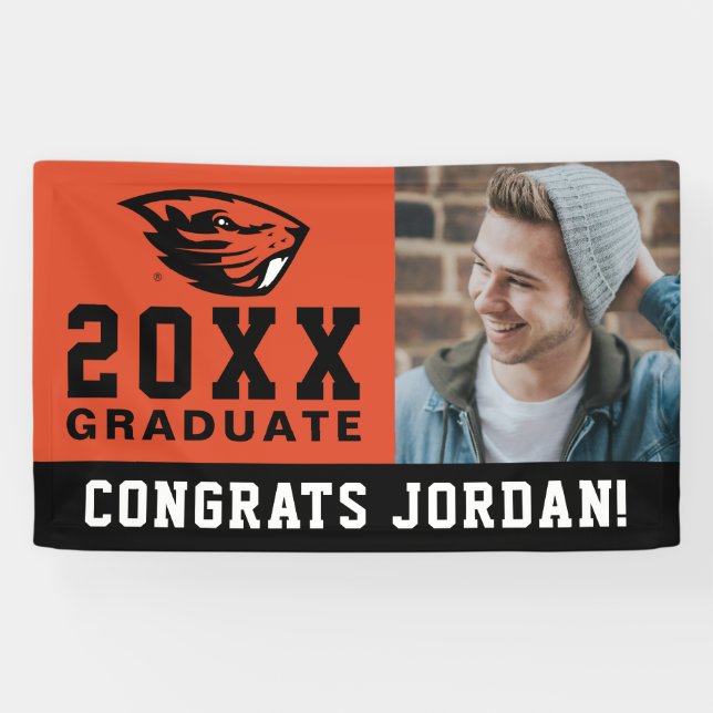 Banderoles Oregon State Beavers | Tête de castor (Horizontal)