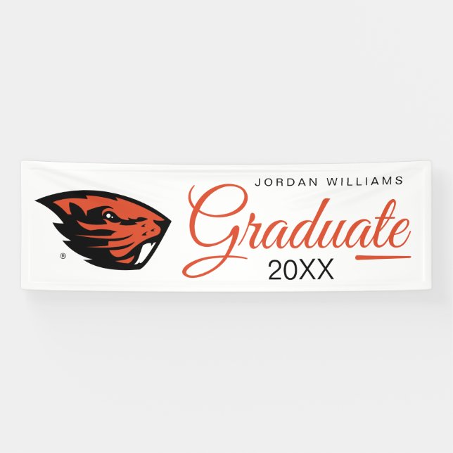 Banderoles Oregon State Beavers | Tête de castor (Horizontal)