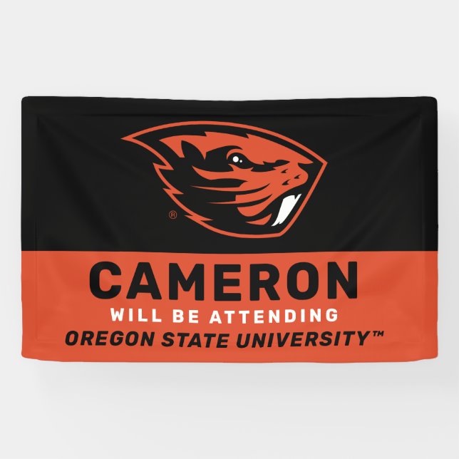 Banderoles Oregon State Beavers | Tête de castor (Horizontal)
