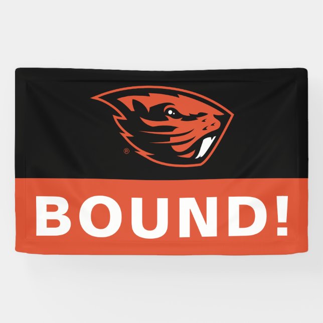 Banderoles Oregon State Beavers | Tête de castor (Horizontal)