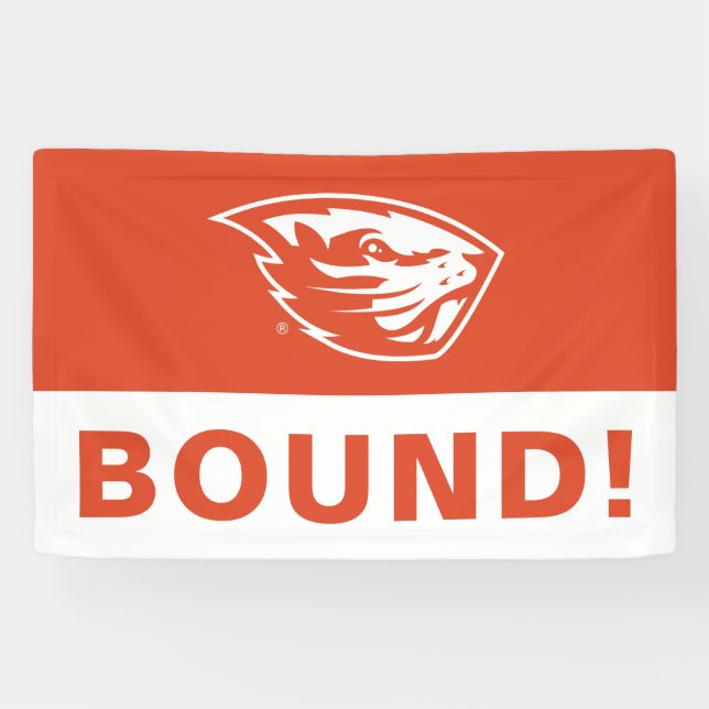 Banderoles Oregon State Beavers | Tête de castor (Horizontal)