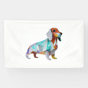 Banderoles Origami Dachshund