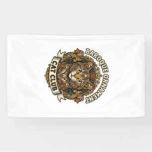 Banderoles Ornement baroque Chat Cadeau amateur de chat - Orn