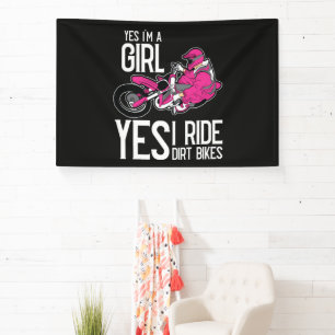 Banderoles Oui je suis une fille oui je conduis un vélo tout