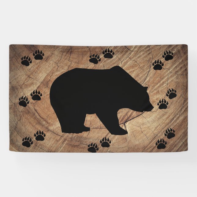 Banderoles Ours Noir Et Paniers Ours (Horizontal)