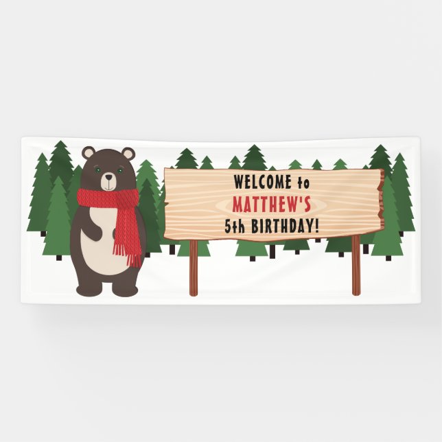 Banderoles Ours Woodsy (Horizontal)