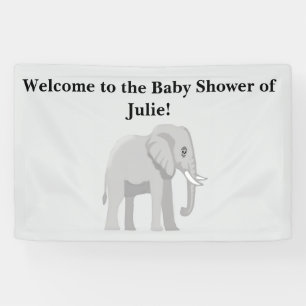 Banderoles Outdoor Sweet Elephant Baby Shower Welcome Banner