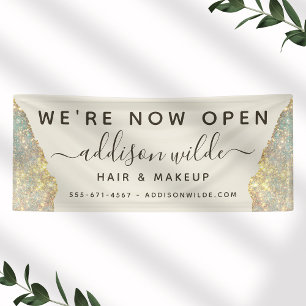 Banderoles Ouverture du Salon Holographic Glam Glitter